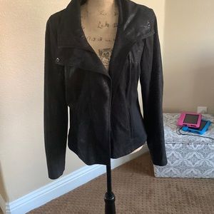 Black short jacket moto style